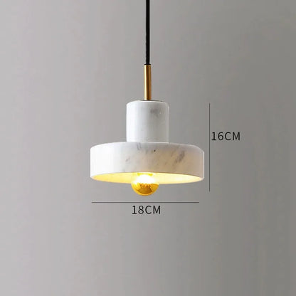 Natural Stone Marble Pendant Light | Postmodern Design Fixture