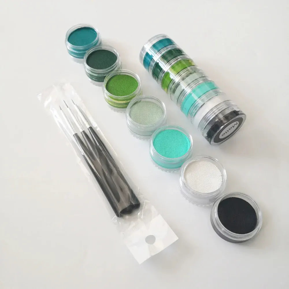 Neon Rainbow World Cup Face & Body Paint Split Cake Set