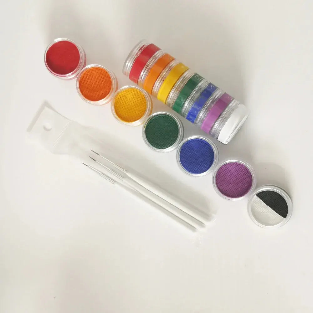 Neon Rainbow World Cup Face & Body Paint Split Cake Set