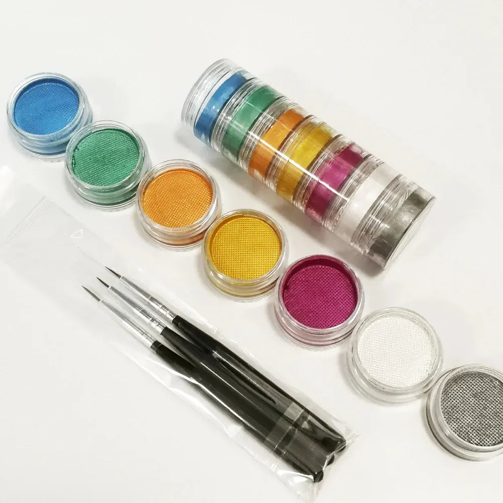 Neon Rainbow World Cup Face & Body Paint Split Cake Set