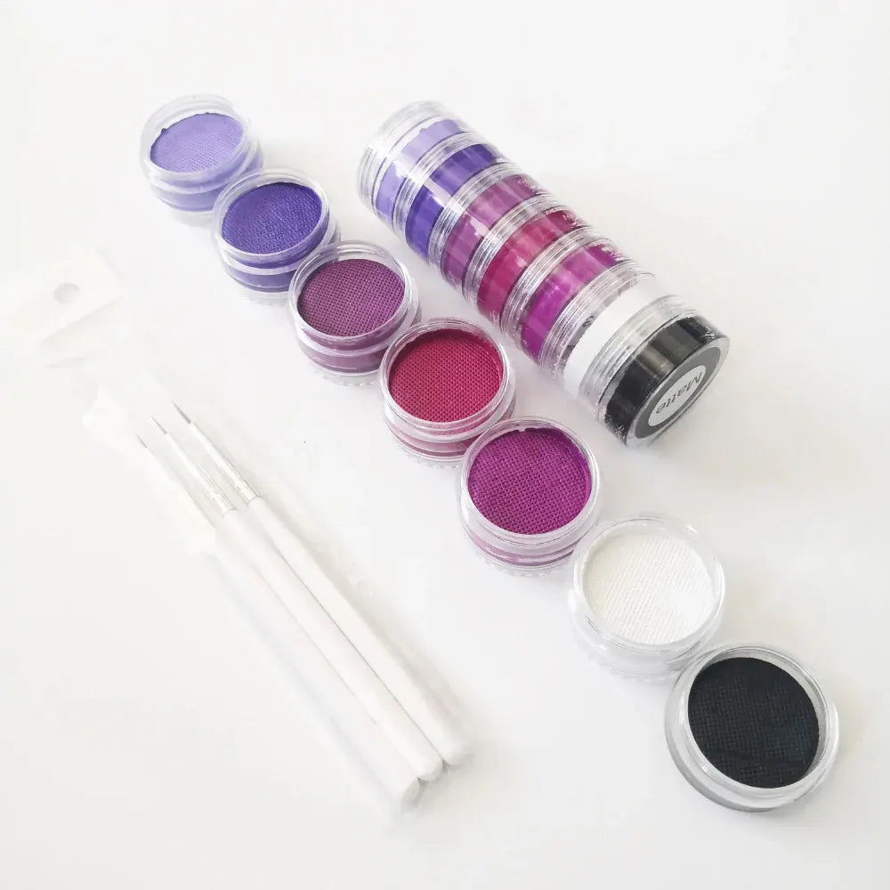 Neon Rainbow World Cup Face & Body Paint Split Cake Set