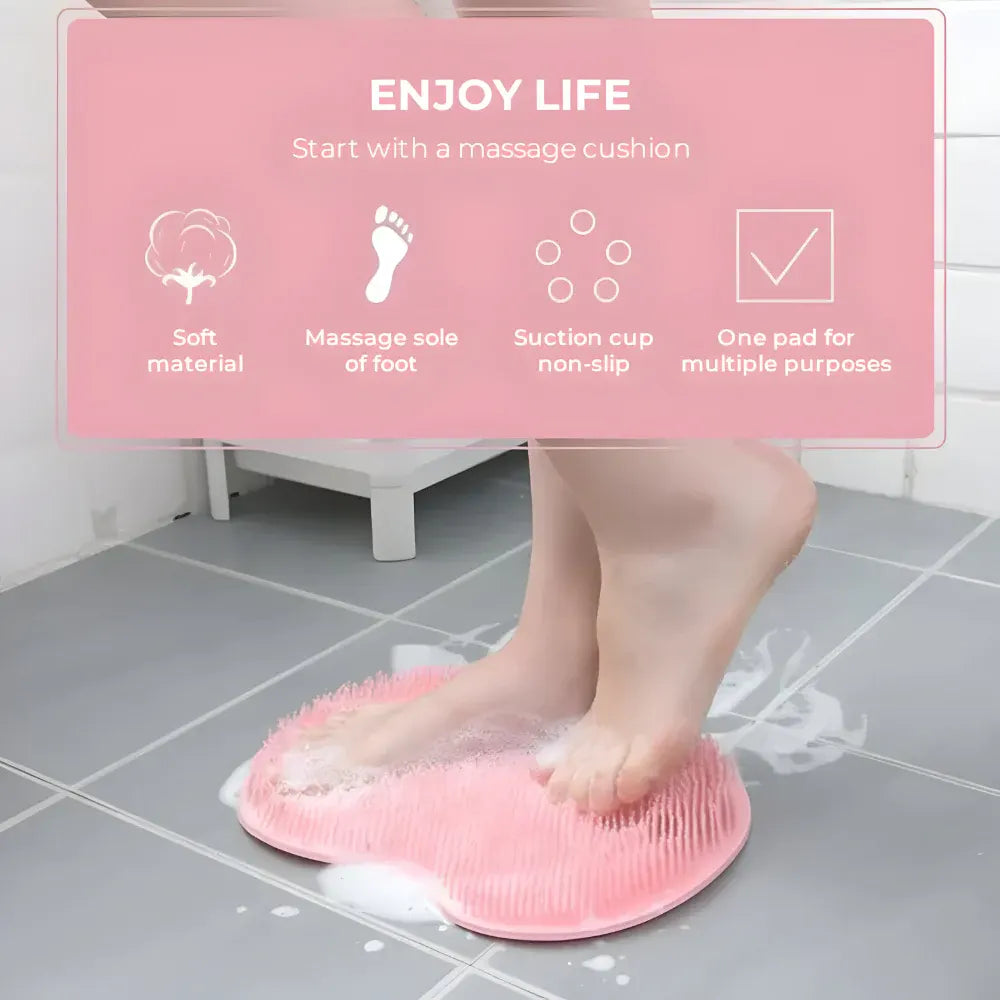 Non-Slip Exfoliating Foot & Body Scrubber Shower Mat