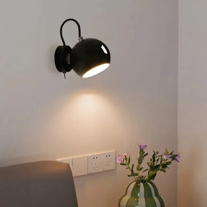 Nordic Cream Dome Wall Sconce | Adjustable Angle Light