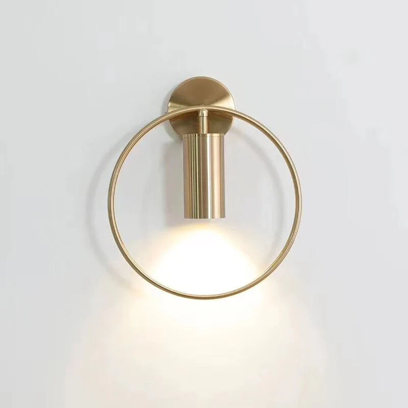 Nordic Gold Halo Wall Sconce | Minimalist Design Lighting