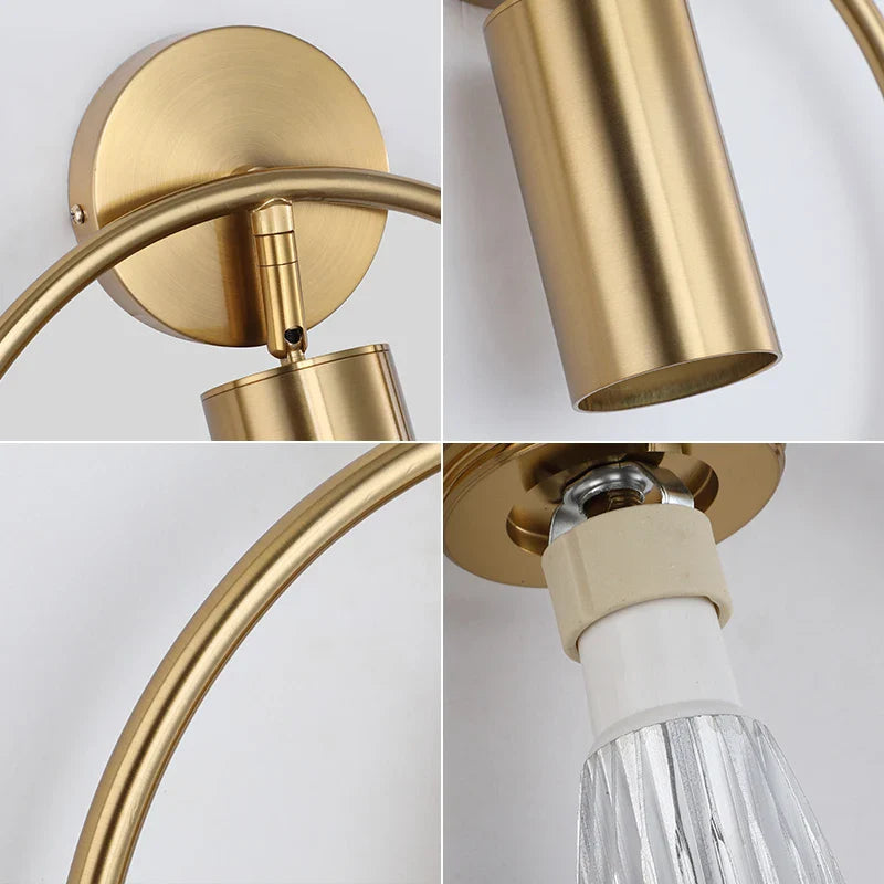 Nordic Gold Halo Wall Sconce | Minimalist Design Lighting