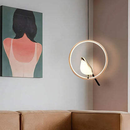 Nordic LED Bird Design Pendant Light – Magpie Ceiling Lamp
