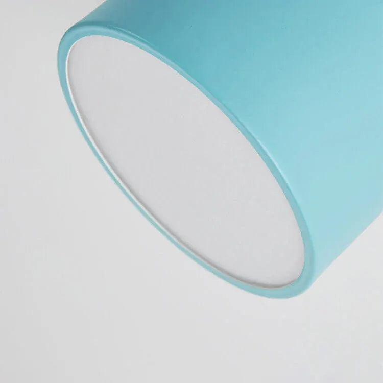 Nordic Macaron LED Flush Mount Ceiling Light with Wood Accent