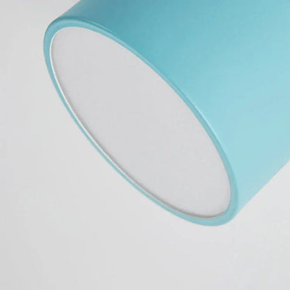 Nordic Macaron LED Flush Mount Ceiling Light with Wood Accent