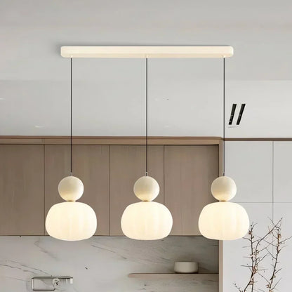 Nordic Pumpkin-Shaped LED Pendant Light | Modern Ceiling Lamp