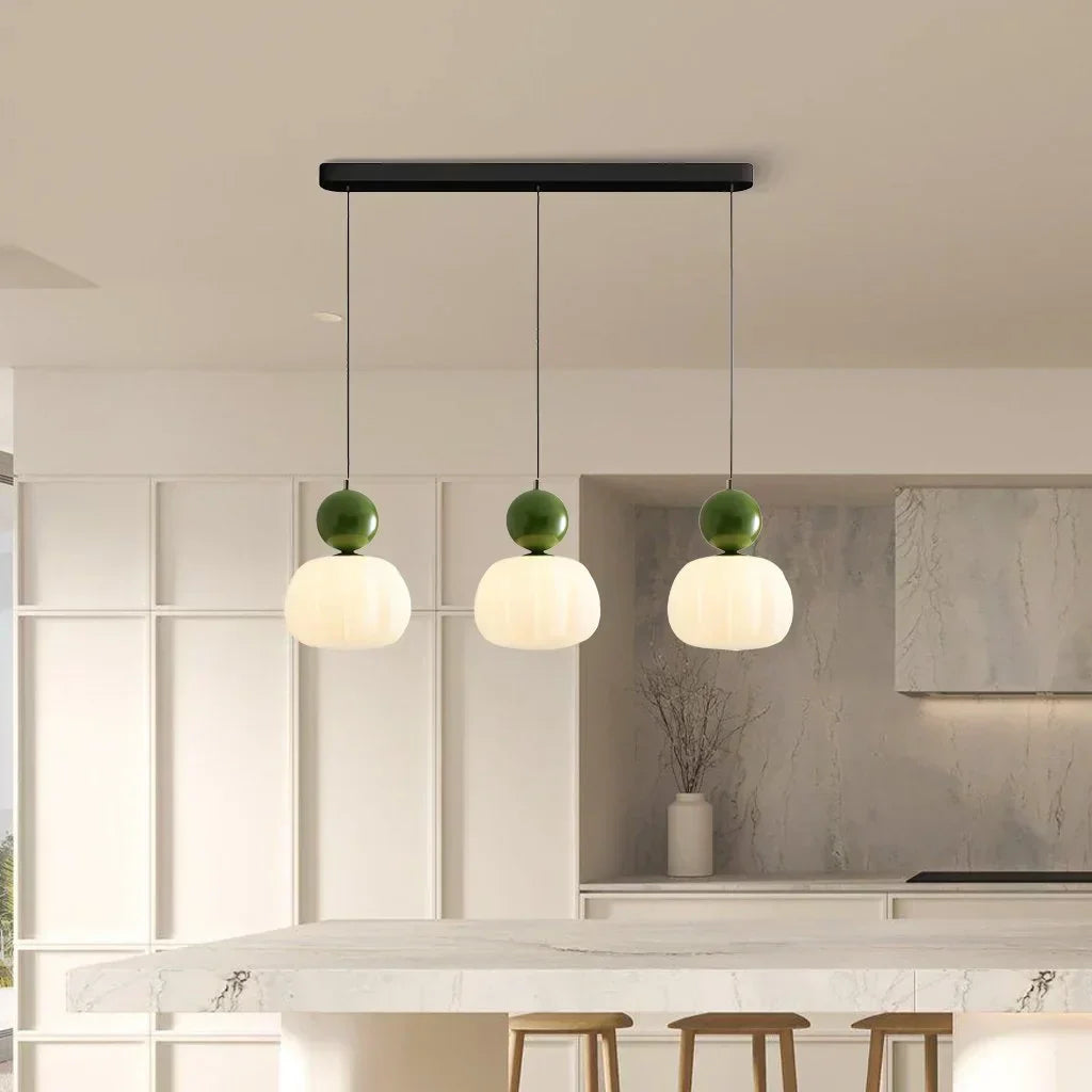 Nordic Pumpkin-Shaped LED Pendant Light | Modern Ceiling Lamp