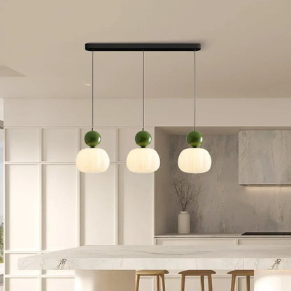 Nordic Pumpkin-Shaped LED Pendant Light | Modern Ceiling Lamp