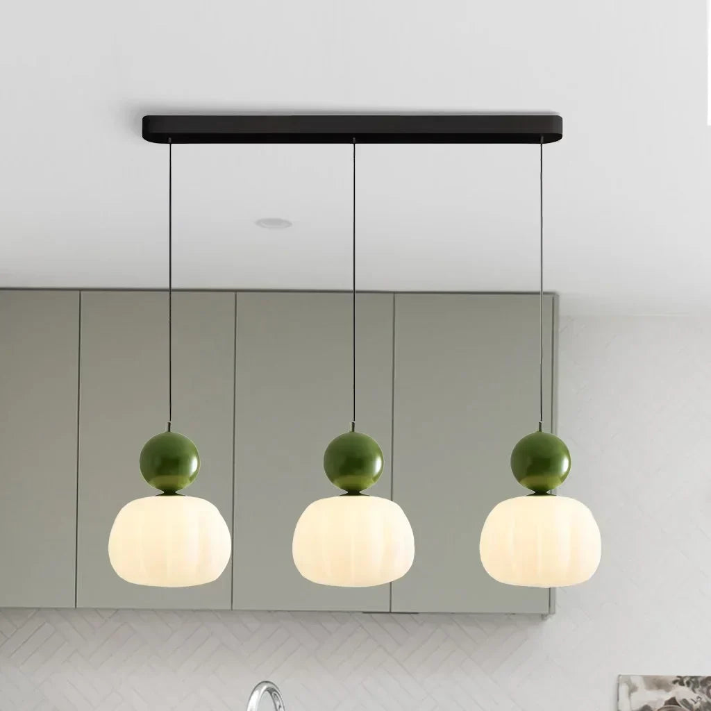 Nordic Pumpkin-Shaped LED Pendant Light | Modern Ceiling Lamp