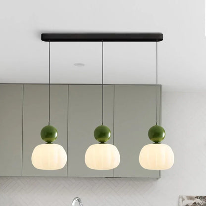 Nordic Pumpkin-Shaped LED Pendant Light | Modern Ceiling Lamp