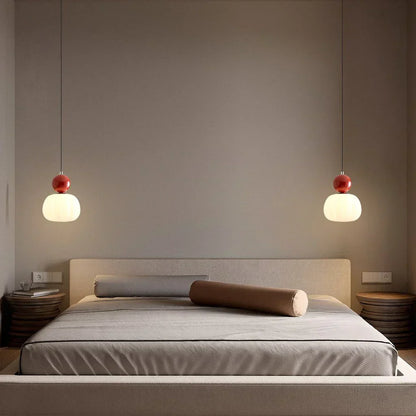 Nordic Pumpkin-Shaped LED Pendant Light | Modern Ceiling Lamp