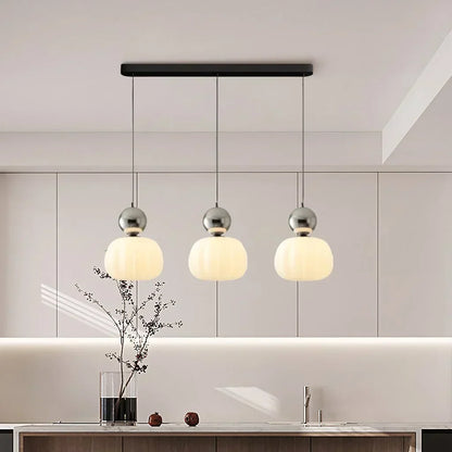 Nordic Pumpkin-Shaped LED Pendant Light | Modern Ceiling Lamp