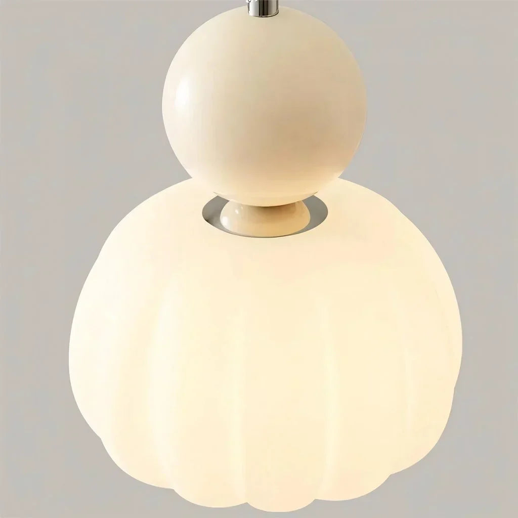 Nordic Pumpkin-Shaped LED Pendant Light | Modern Ceiling Lamp