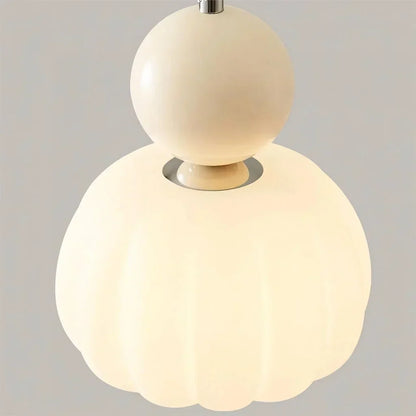 Nordic Pumpkin-Shaped LED Pendant Light | Modern Ceiling Lamp