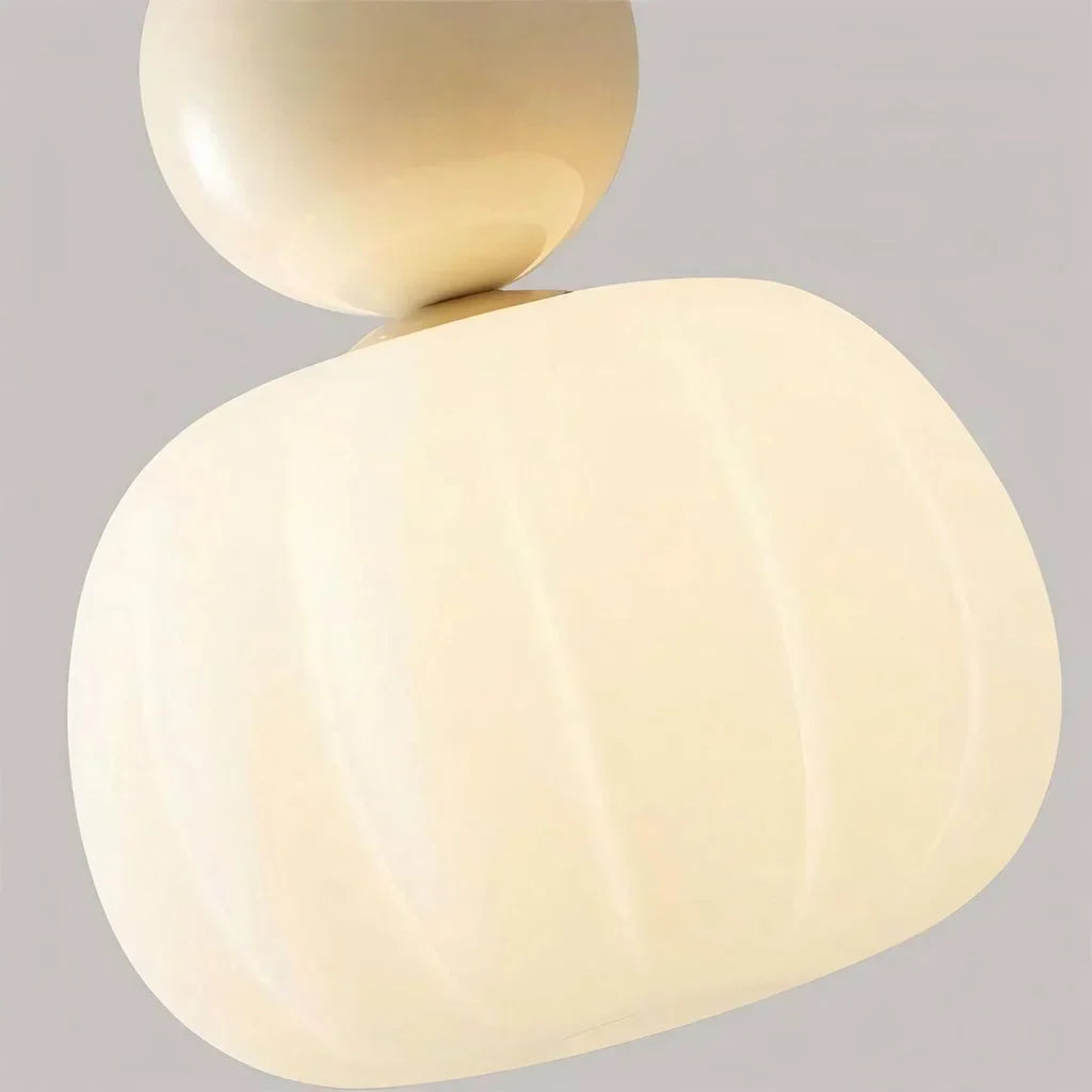 Nordic Pumpkin-Shaped LED Pendant Light | Modern Ceiling Lamp