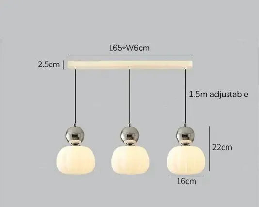 Nordic Pumpkin-Shaped LED Pendant Light | Modern Ceiling Lamp