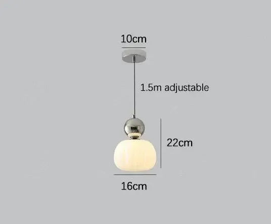 Nordic Pumpkin-Shaped LED Pendant Light | Modern Ceiling Lamp