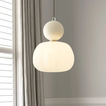 Nordic Pumpkin-Shaped LED Pendant Light | Modern Ceiling Lamp