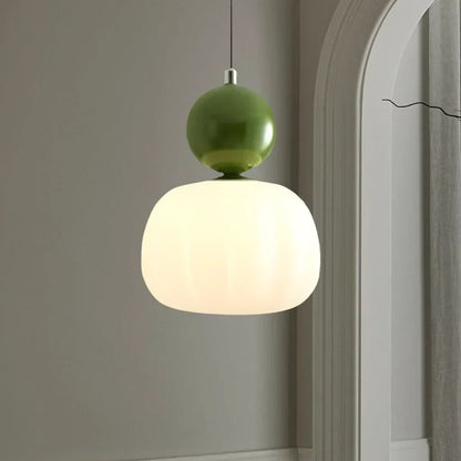 Nordic Pumpkin-Shaped LED Pendant Light | Modern Ceiling Lamp