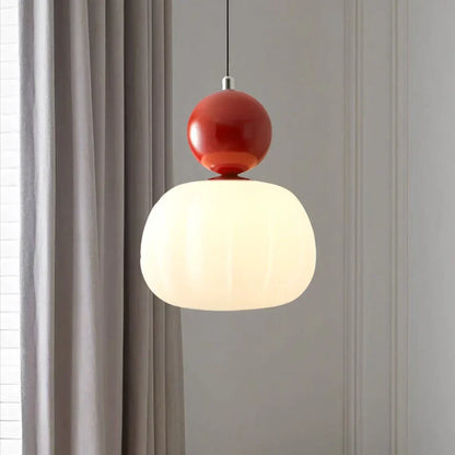 Nordic Pumpkin-Shaped LED Pendant Light | Modern Ceiling Lamp