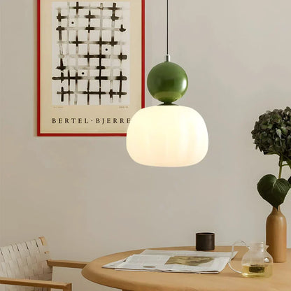 Nordic Pumpkin-Shaped LED Pendant Light | Modern Ceiling Lamp