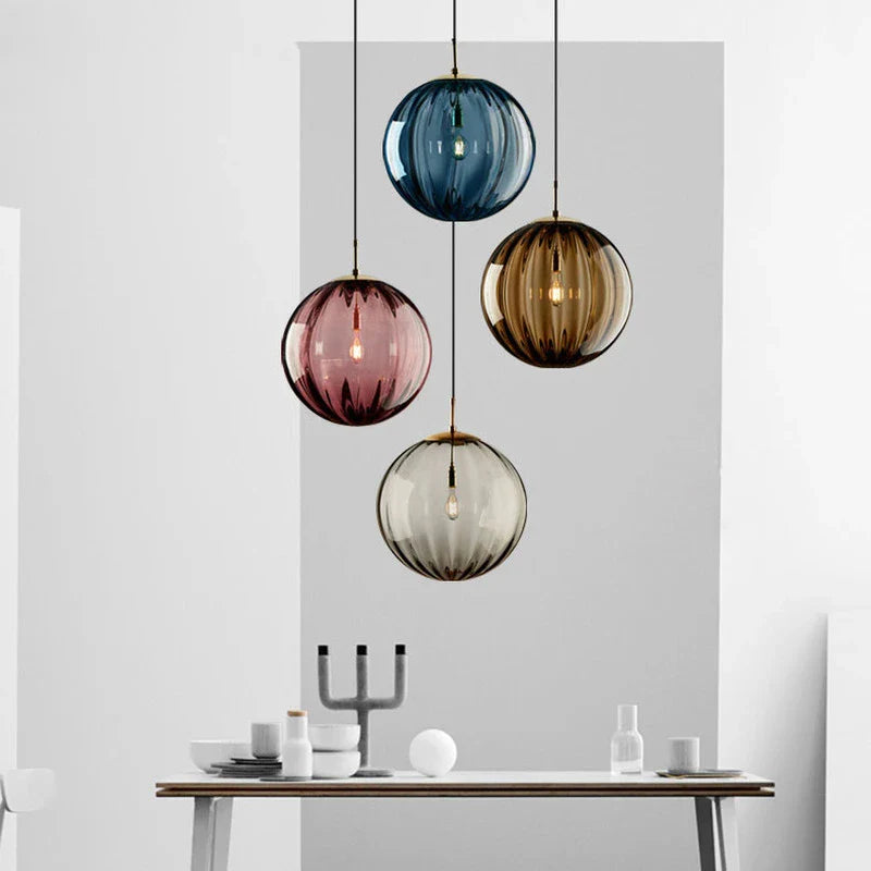 Nordic Style Glass Ball Pendant Light for Modern Interiors