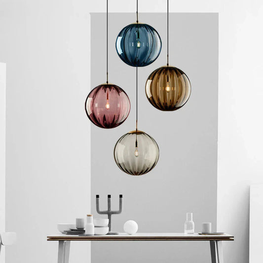 Nordic Style Glass Ball Pendant Light for Modern Interiors