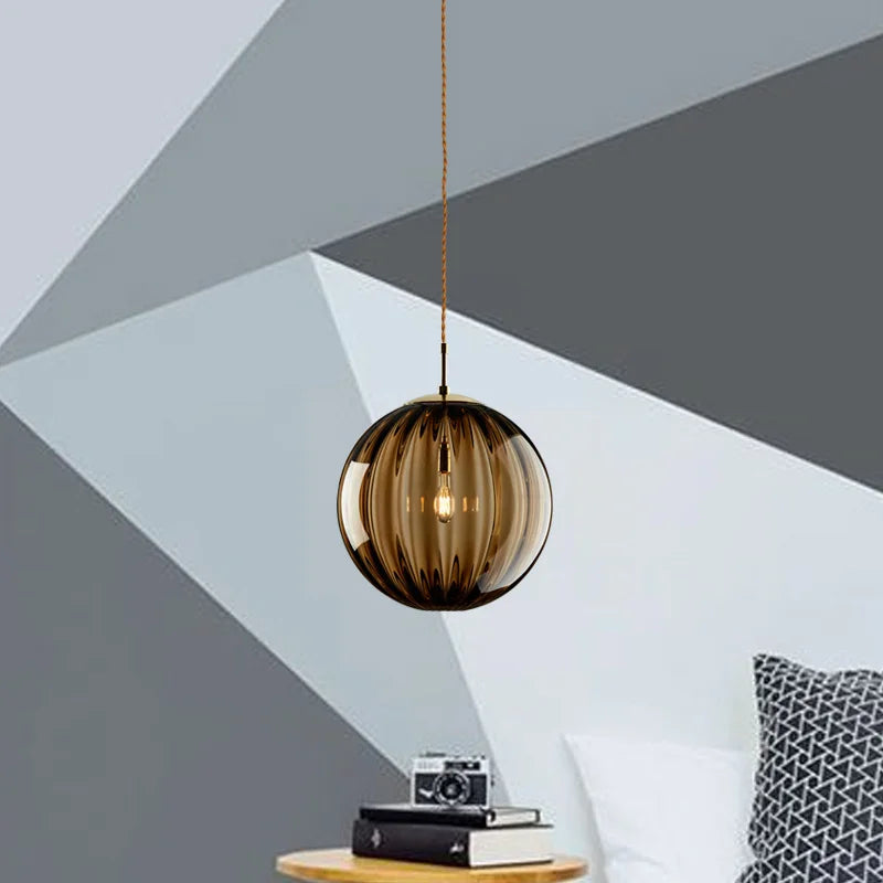 Nordic Style Glass Ball Pendant Light for Modern Interiors