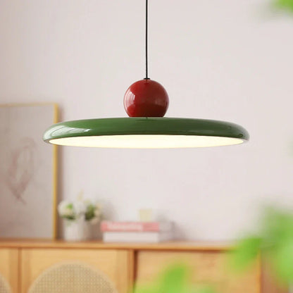 Nordic UFO-Style Pendant Fixture | LED Cream Ceiling Light