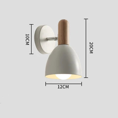 Nordic Wood Wall Sconce | Adjustable Bedside Reading Light