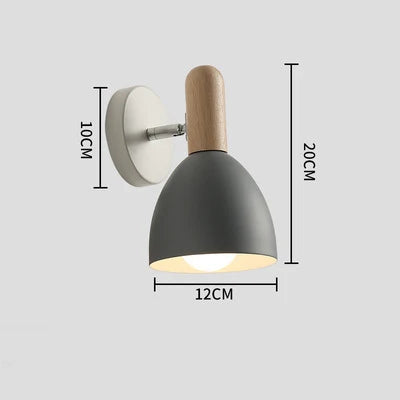 Nordic Wood Wall Sconce | Adjustable Bedside Reading Light