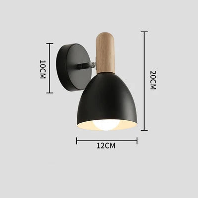 Nordic Wood Wall Sconce | Adjustable Bedside Reading Light