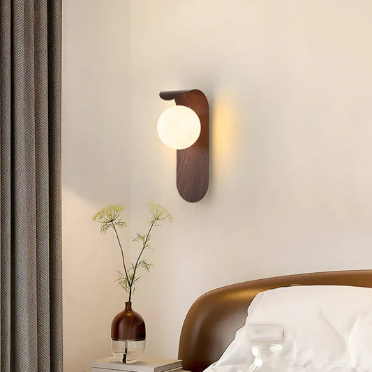 Nordic Wooden LED Wall Sconce | Minimalist Scandinavian Design