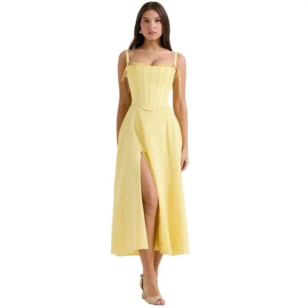 Off-Shoulder Midi Cocktail Dress for Women - Party Wear