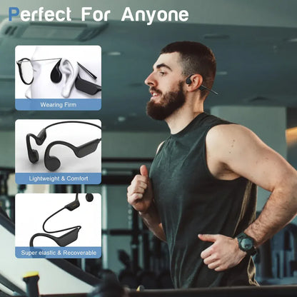 Open Ear Sport Bone Conduction Wireless Headphones with USB Charging