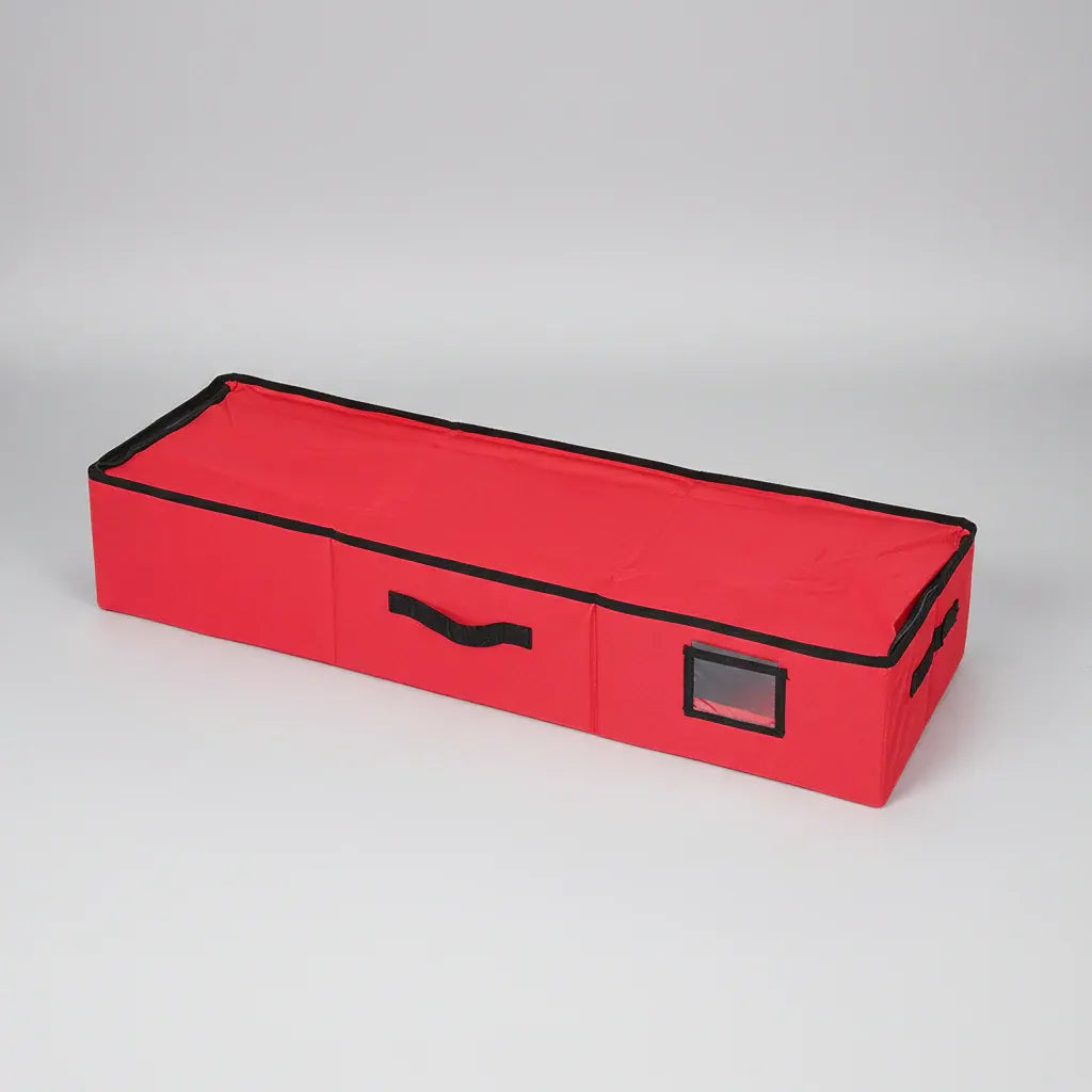 Ornament Storage Box Organizer with 3 Trays, 600D Oxford Fabric
