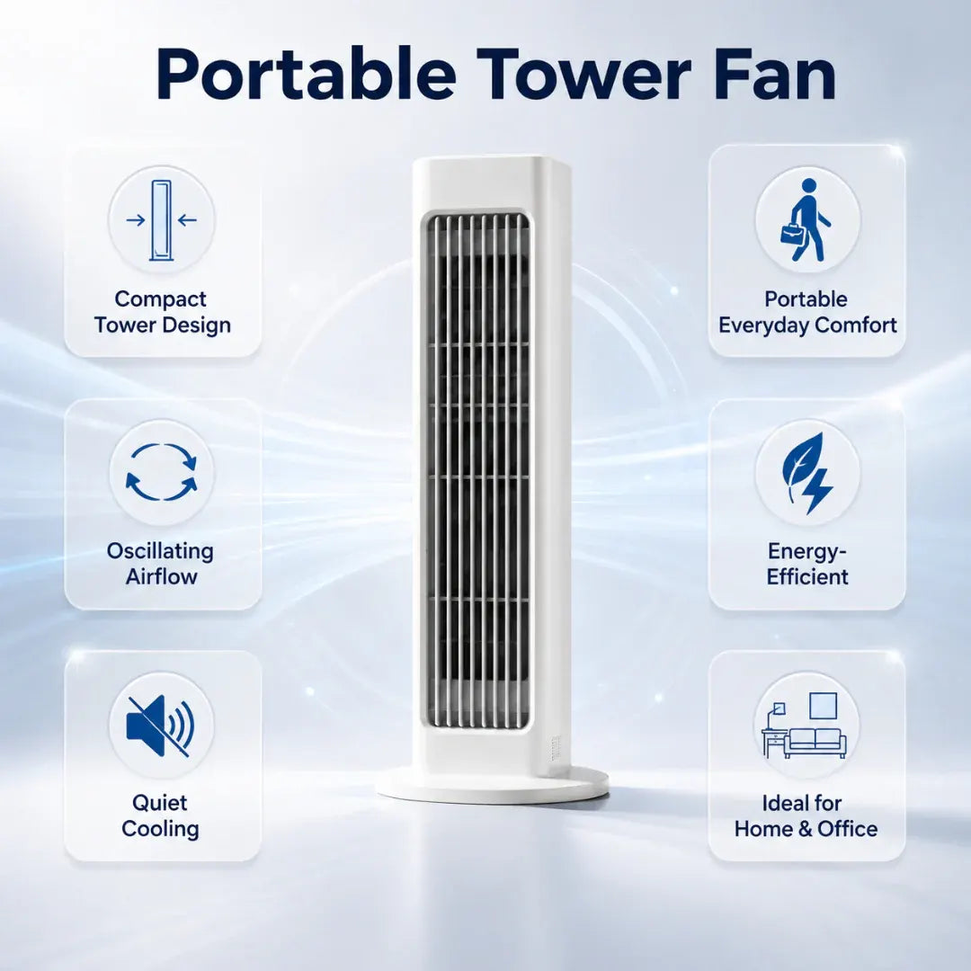 Oscillating Portable Tower Cooling Fan