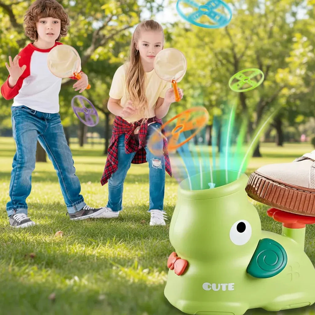 Outdoor Flying Disc Launcher Toy for Active Family Fun