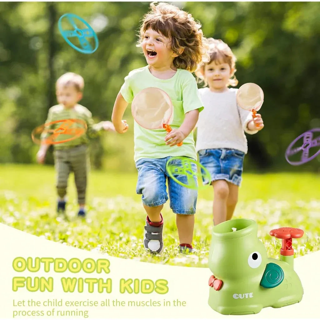Outdoor Flying Disc Launcher Toy for Active Family Fun