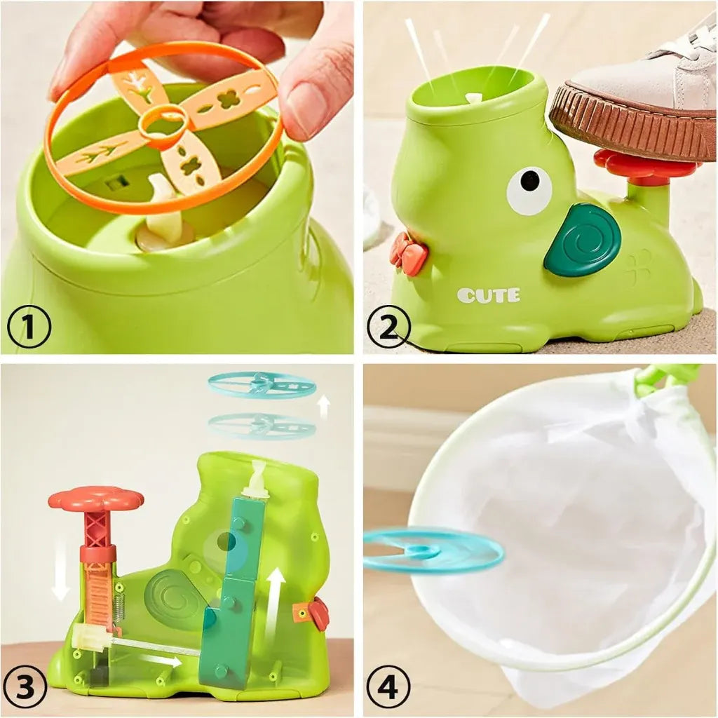 Outdoor Flying Disc Launcher Toy for Active Family Fun
