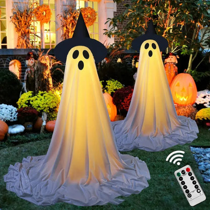 Outdoor Halloween Display with LED Lights and Sound Effects