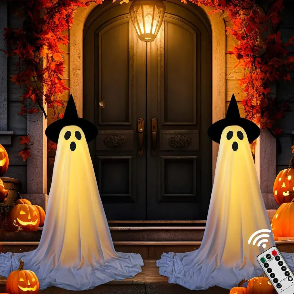 Outdoor Halloween Display with LED Lights and Sound Effects