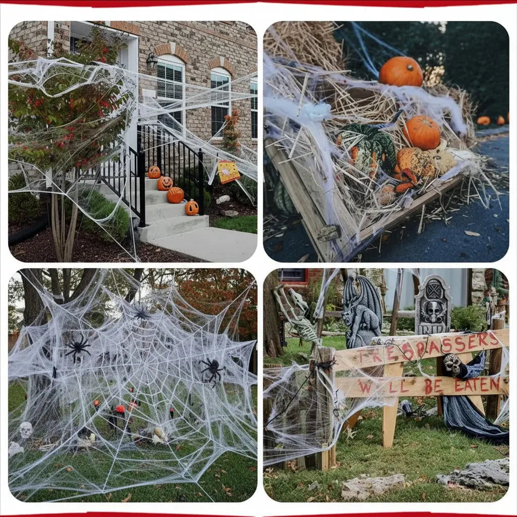 Outdoor Halloween Party Spider Web Decoration