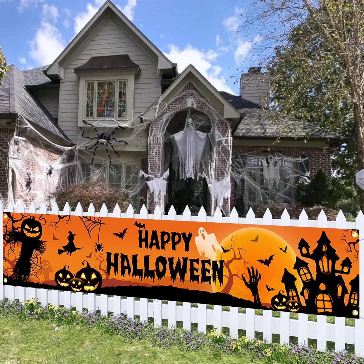 Outdoor Halloween Yard Sign Banner for Seasonal Home Decor