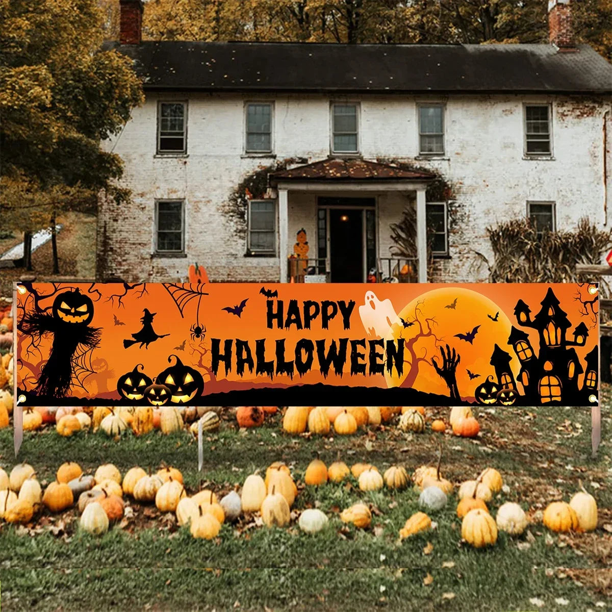 Outdoor Halloween Yard Sign Banner for Seasonal Home Decor