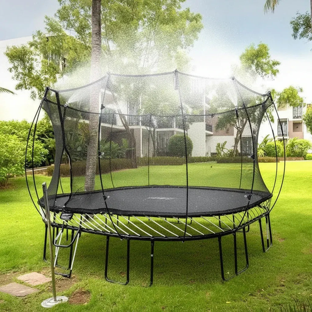 Outdoor Patio Cooling Mist System with Adjustable Nozzles