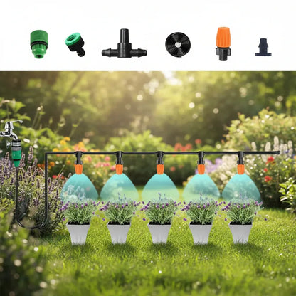 Outdoor Patio Cooling Mist System with Adjustable Nozzles